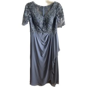 David’s Bridal Dusty Blue Mother of the Bride/Groom Dress - Slate Blue - Size 14